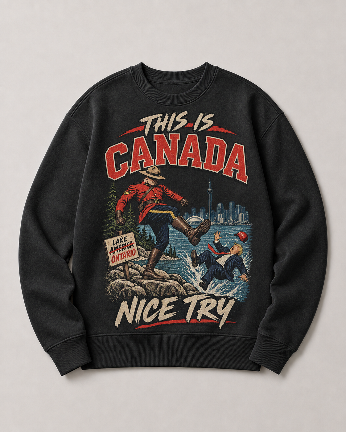 Coal | This is Canada crewneck front view