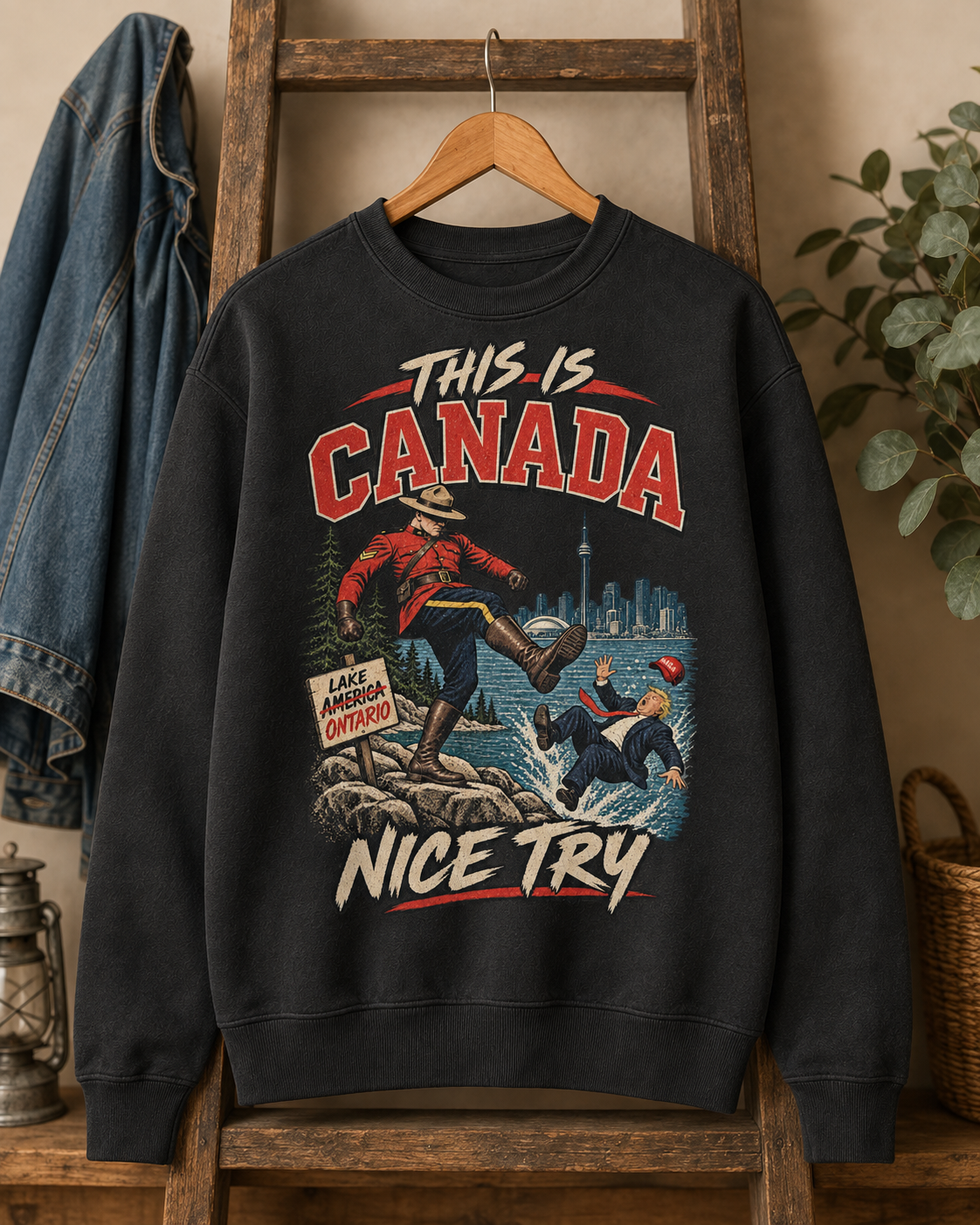 Coal | This is Canada crewneck back view