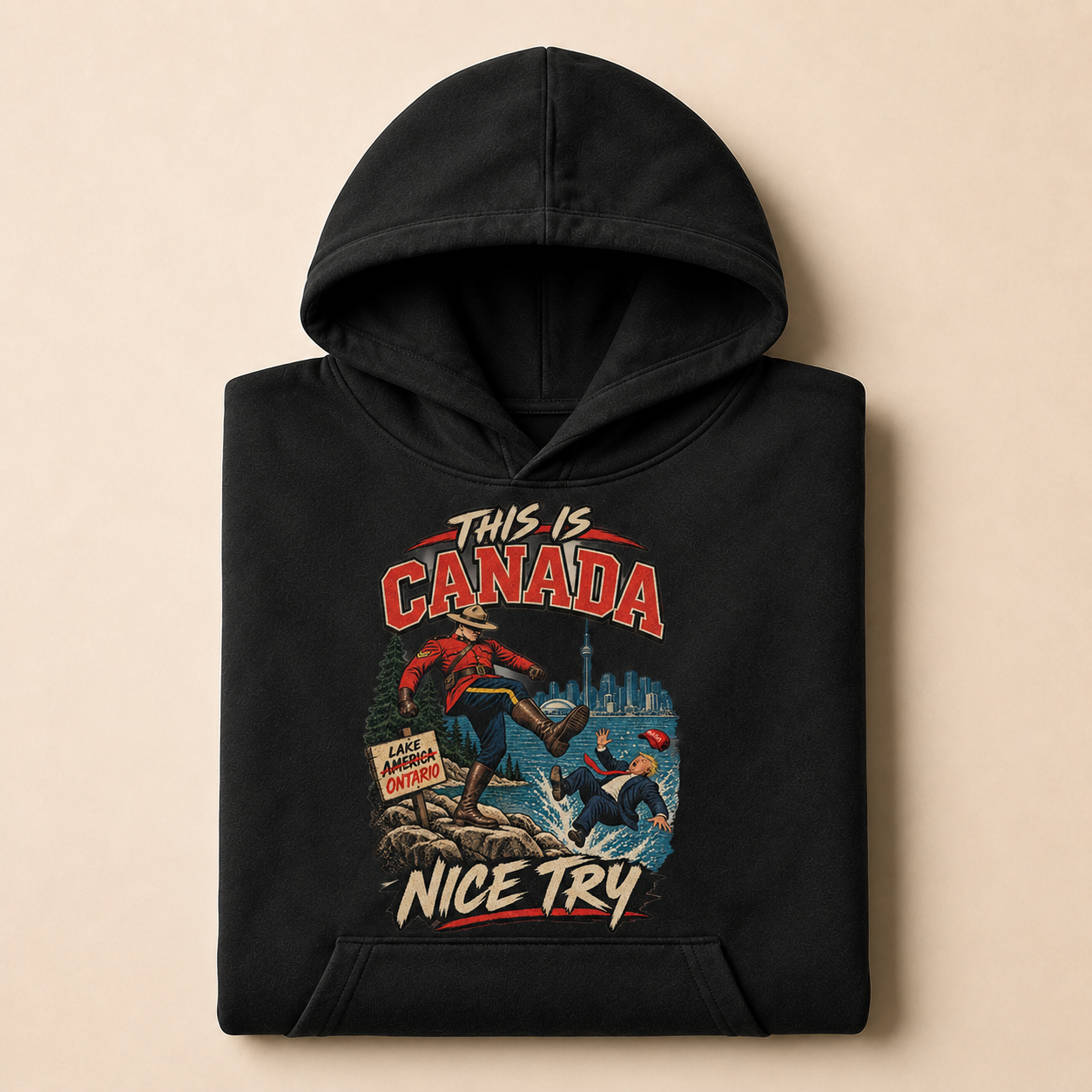Coal | This is Canada hoodie on-body front view