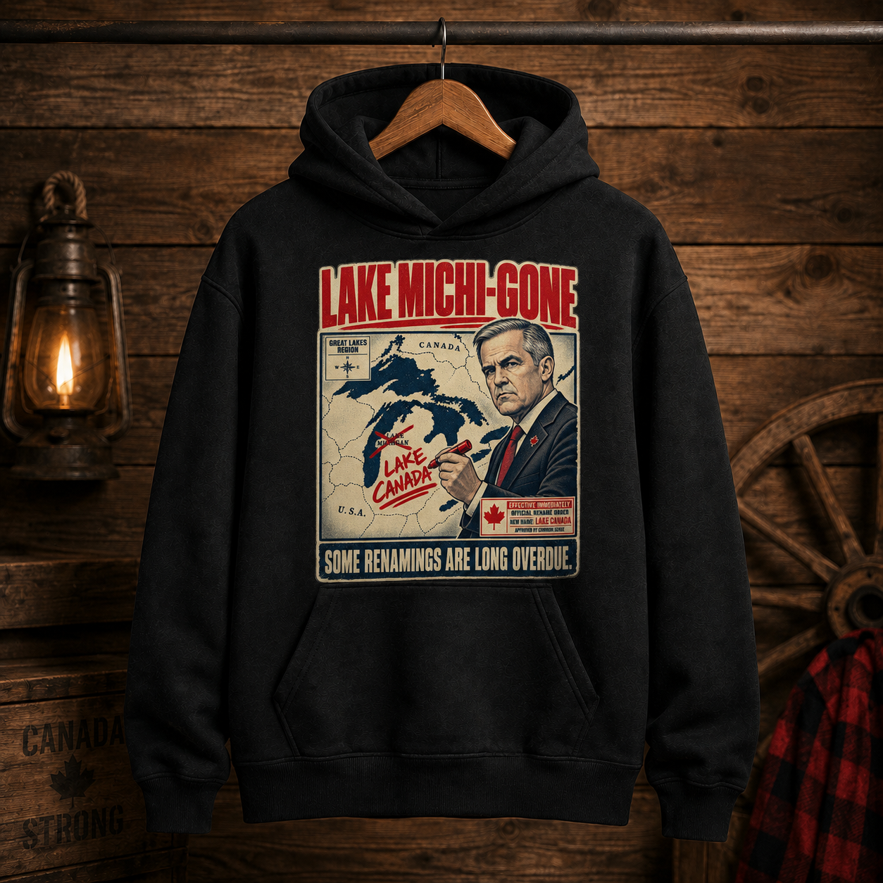 Coal | Lake Michi-gone Hoodie, product shot 2.