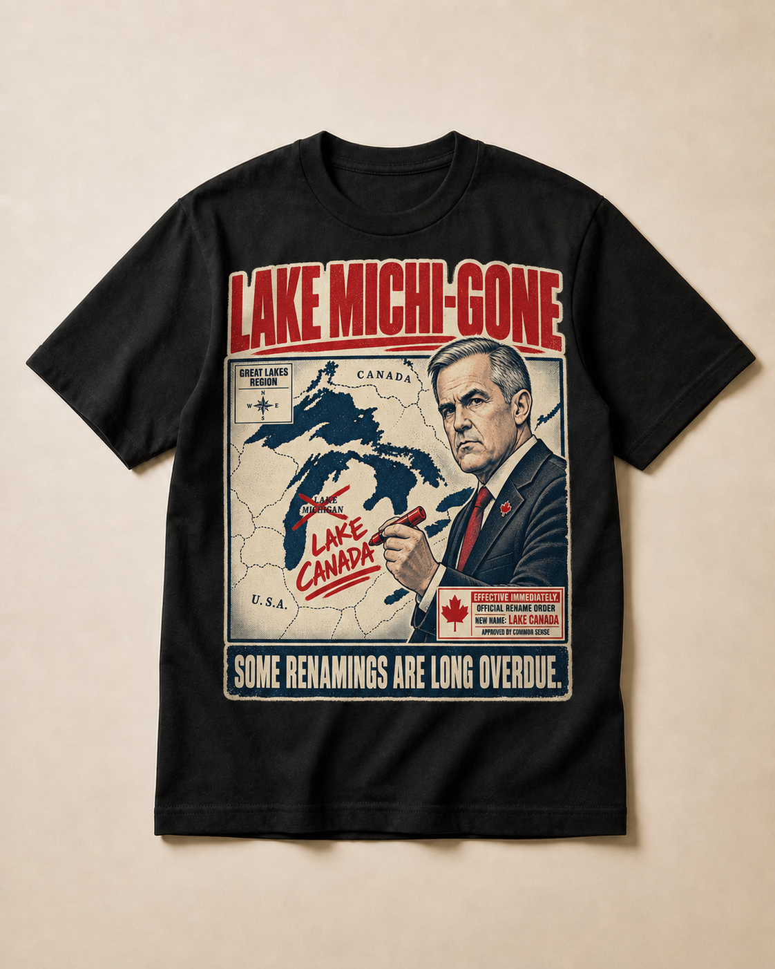 Coal | Lake Michi-gone T-Shirt, product shot 1.
