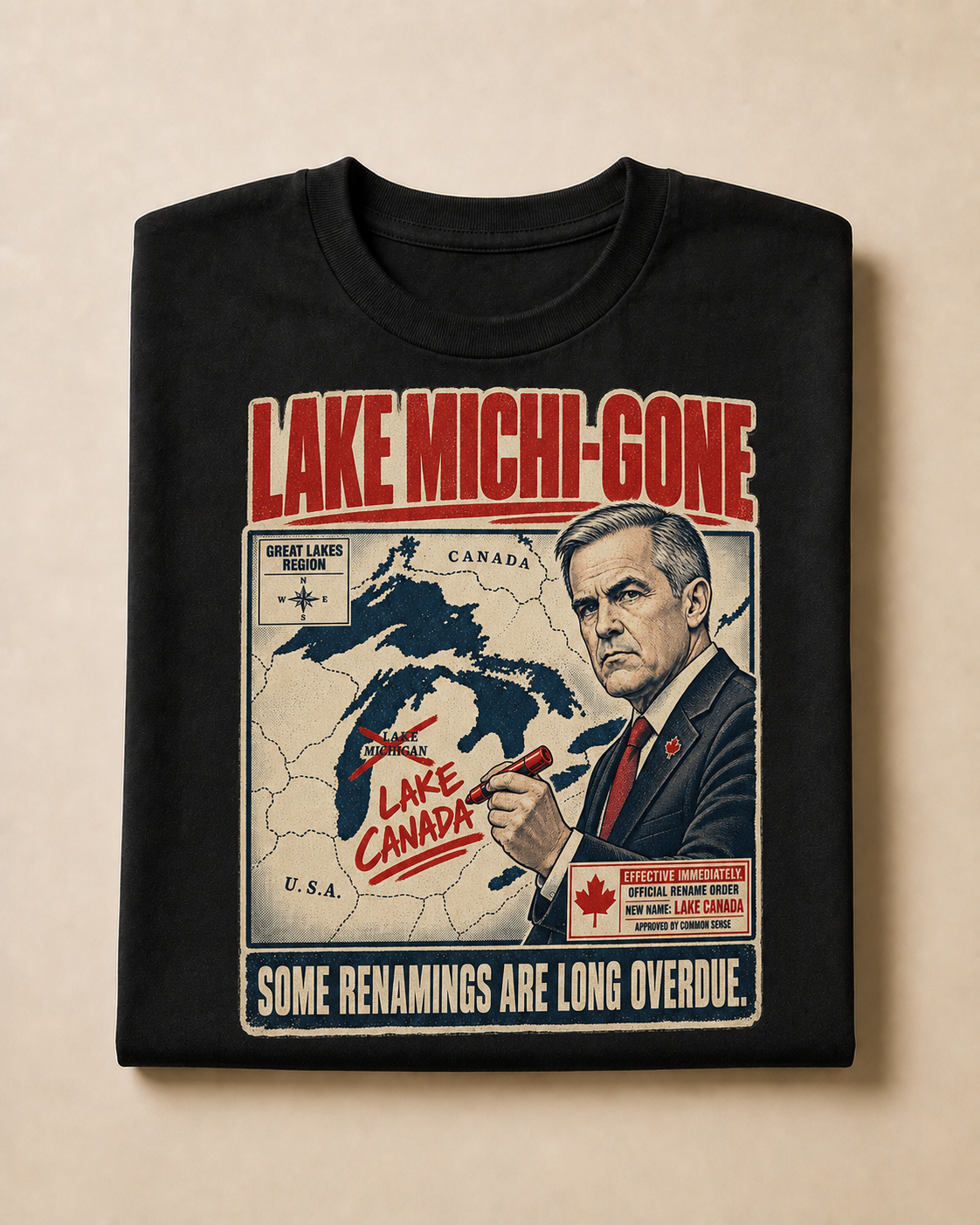 Coal | Lake Michi-gone T-Shirt, product shot 3.