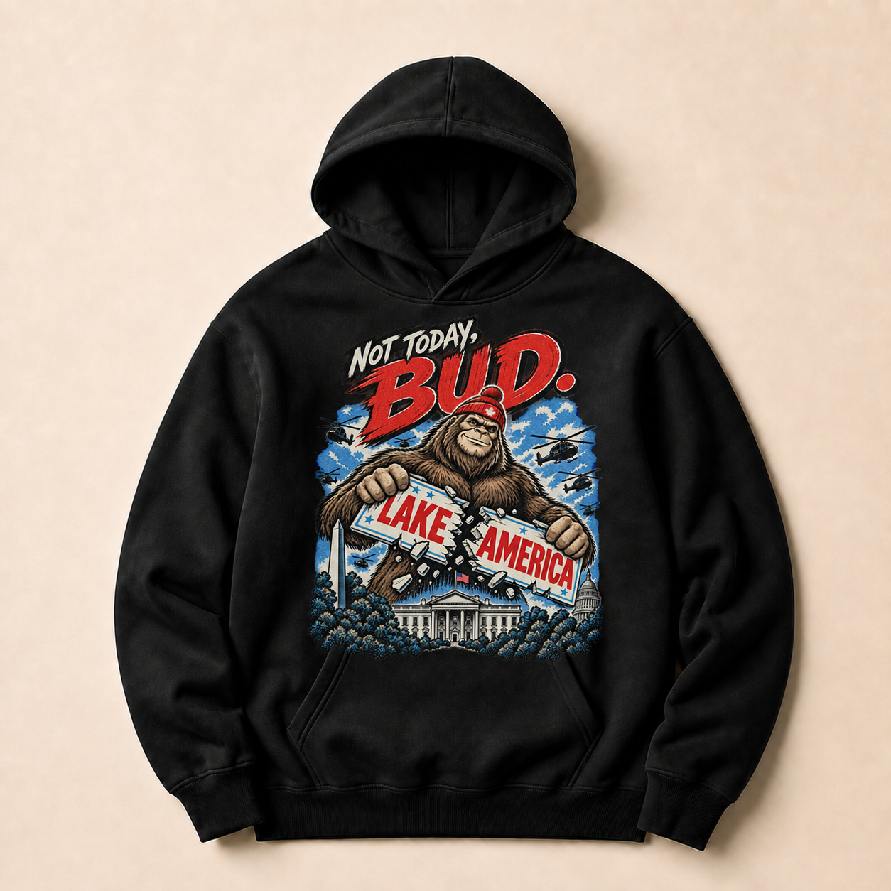 Coal | Not Today Bud Hoodie, product shot 1.