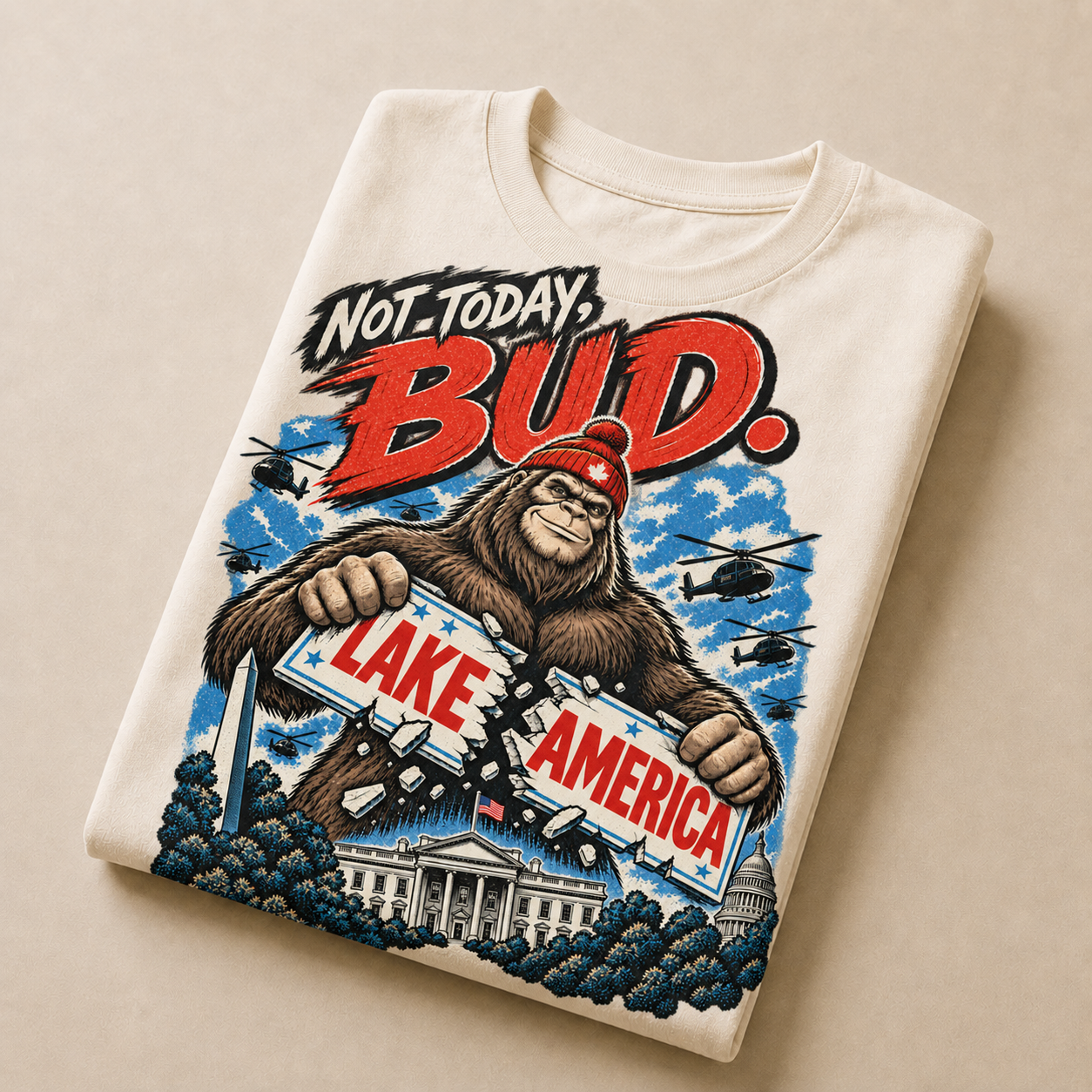 Cream | Not Today Bud T-Shirt, product shot 3.