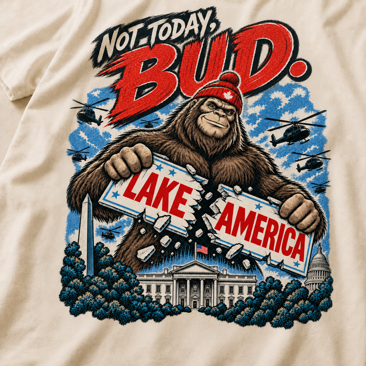 Cream | Not Today Bud T-Shirt, product shot 4.
