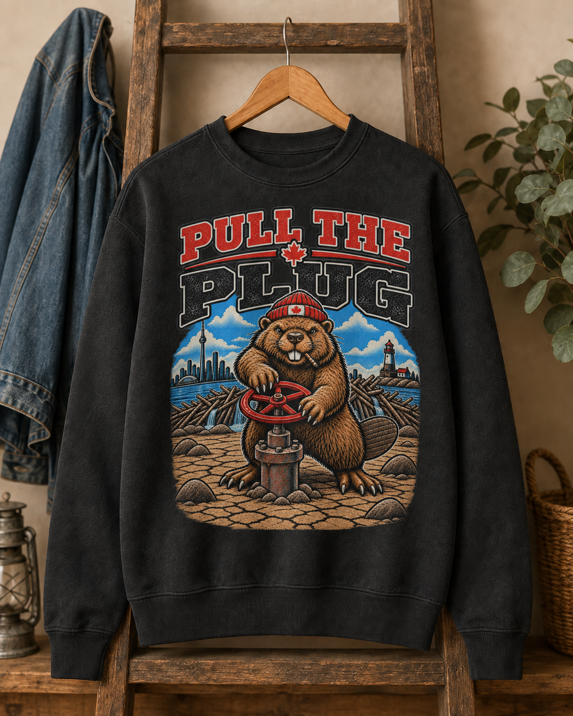 Coal | Pull the Plug Crewneck, product shot 2.
