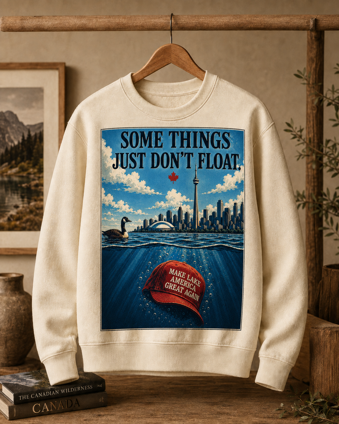 Cream | Some Things Just Don't Float Crewneck, product shot 2.