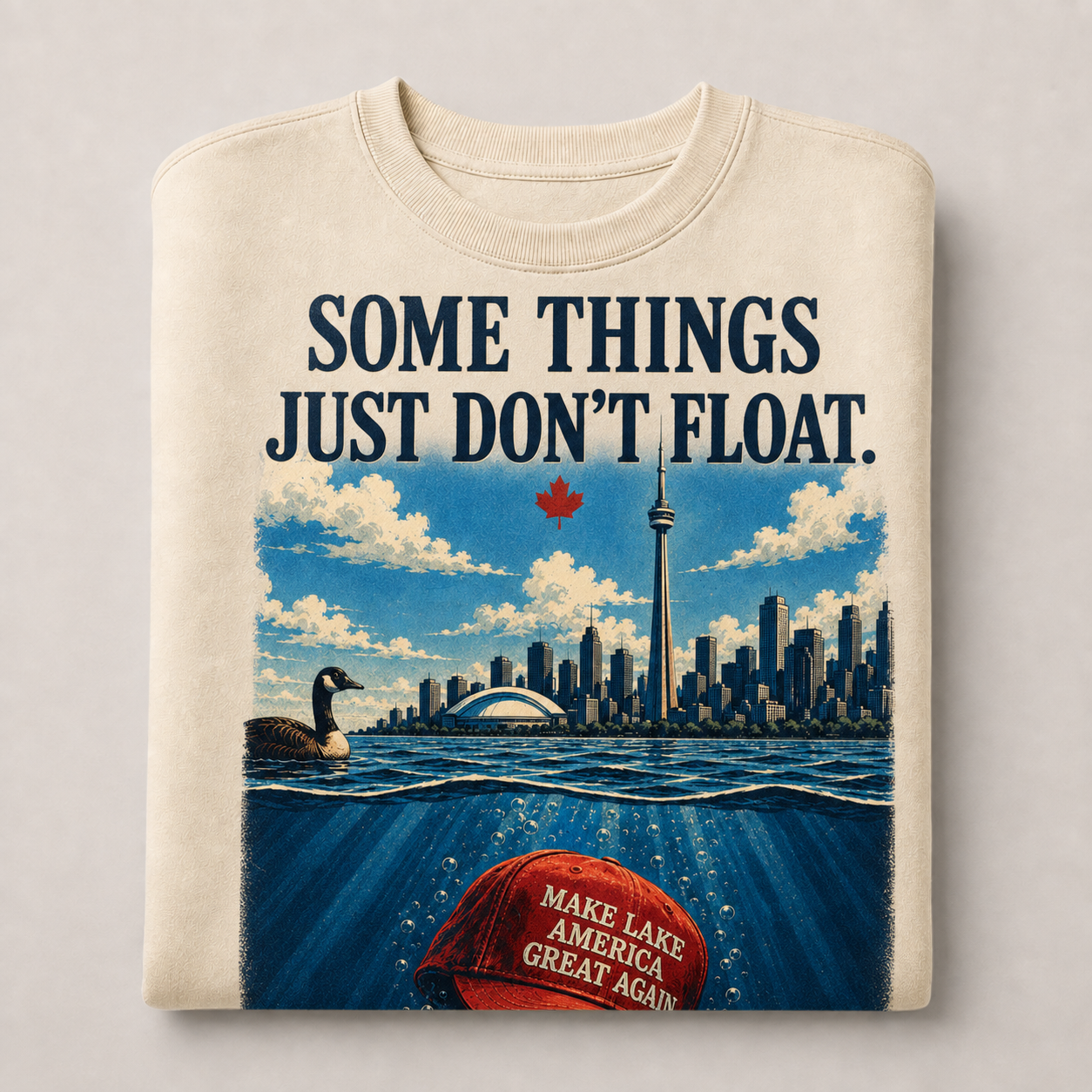 Cream | Some Things Just Don't Float Crewneck, product shot 3.