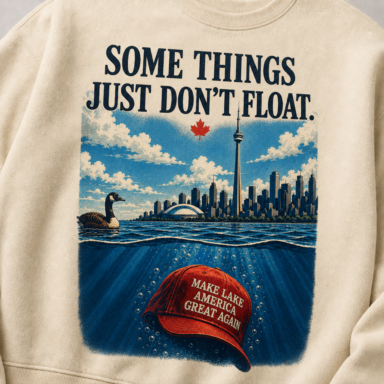 Cream | Some Things Just Don't Float Crewneck, product shot 4.