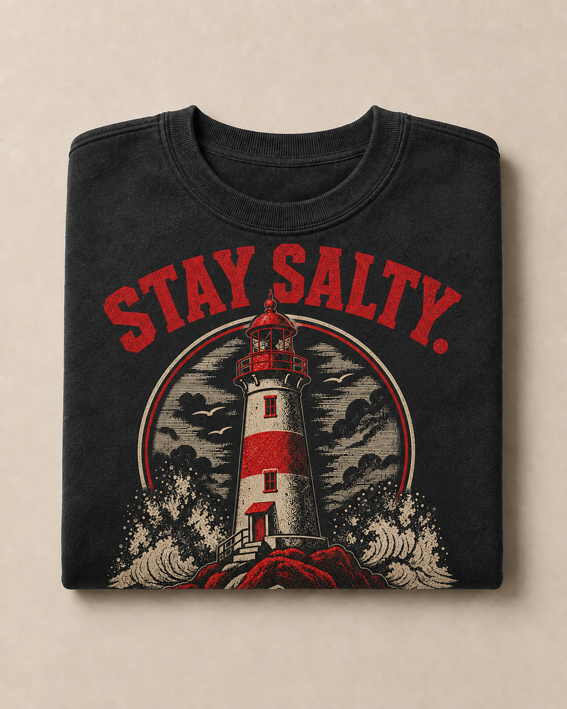 Coal | Stay Salty Not Sorry Crewneck, product shot 3.