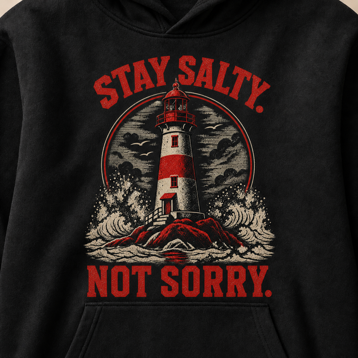 Coal | Stay Salty Not Sorry Hoodie, product shot 4.