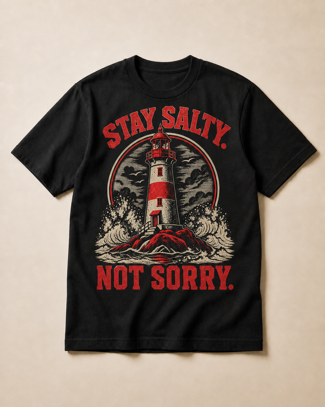 Coal | Stay Salty Not Sorry T-Shirt, product shot 1.