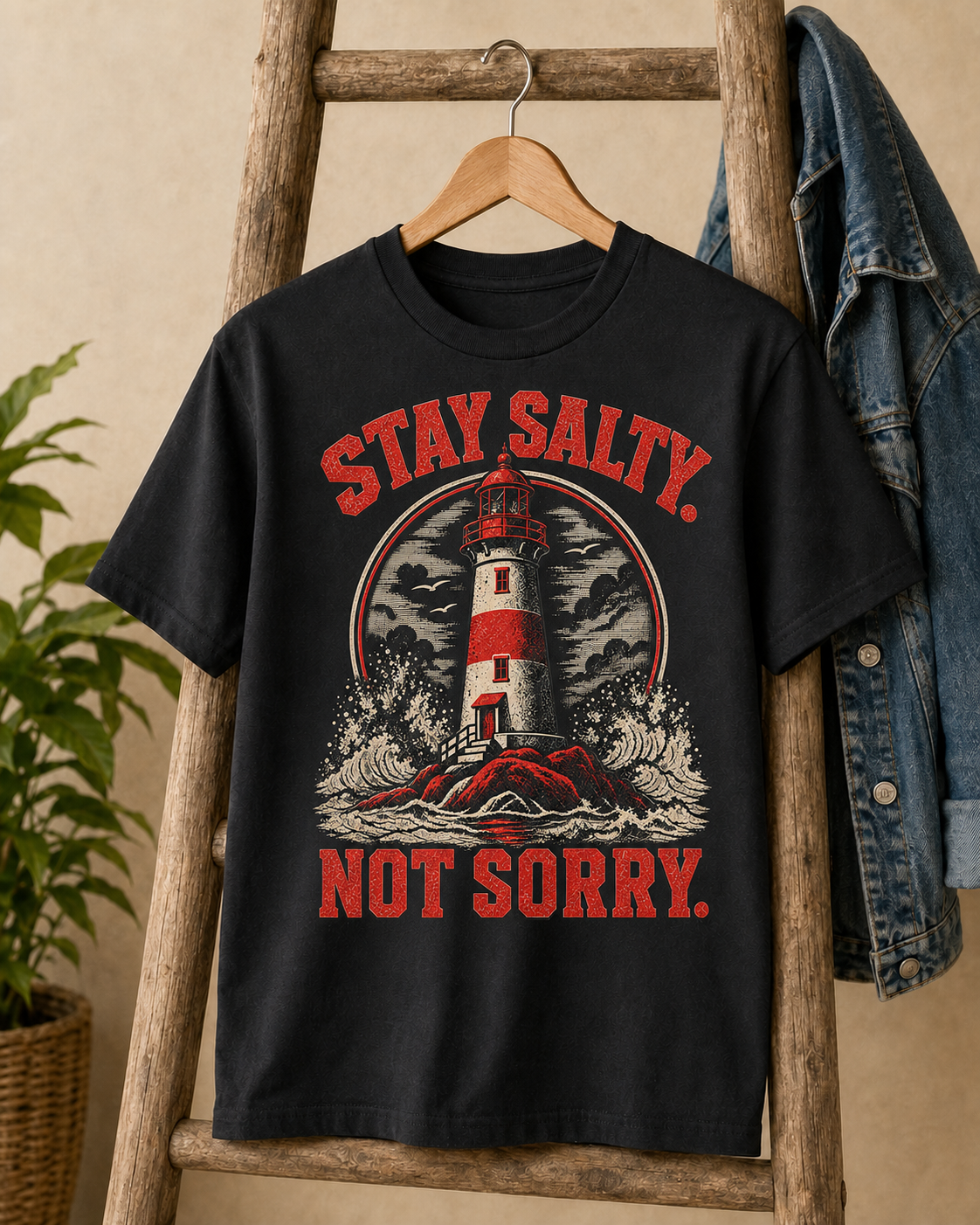Coal | Stay Salty Not Sorry T-Shirt, product shot 2.