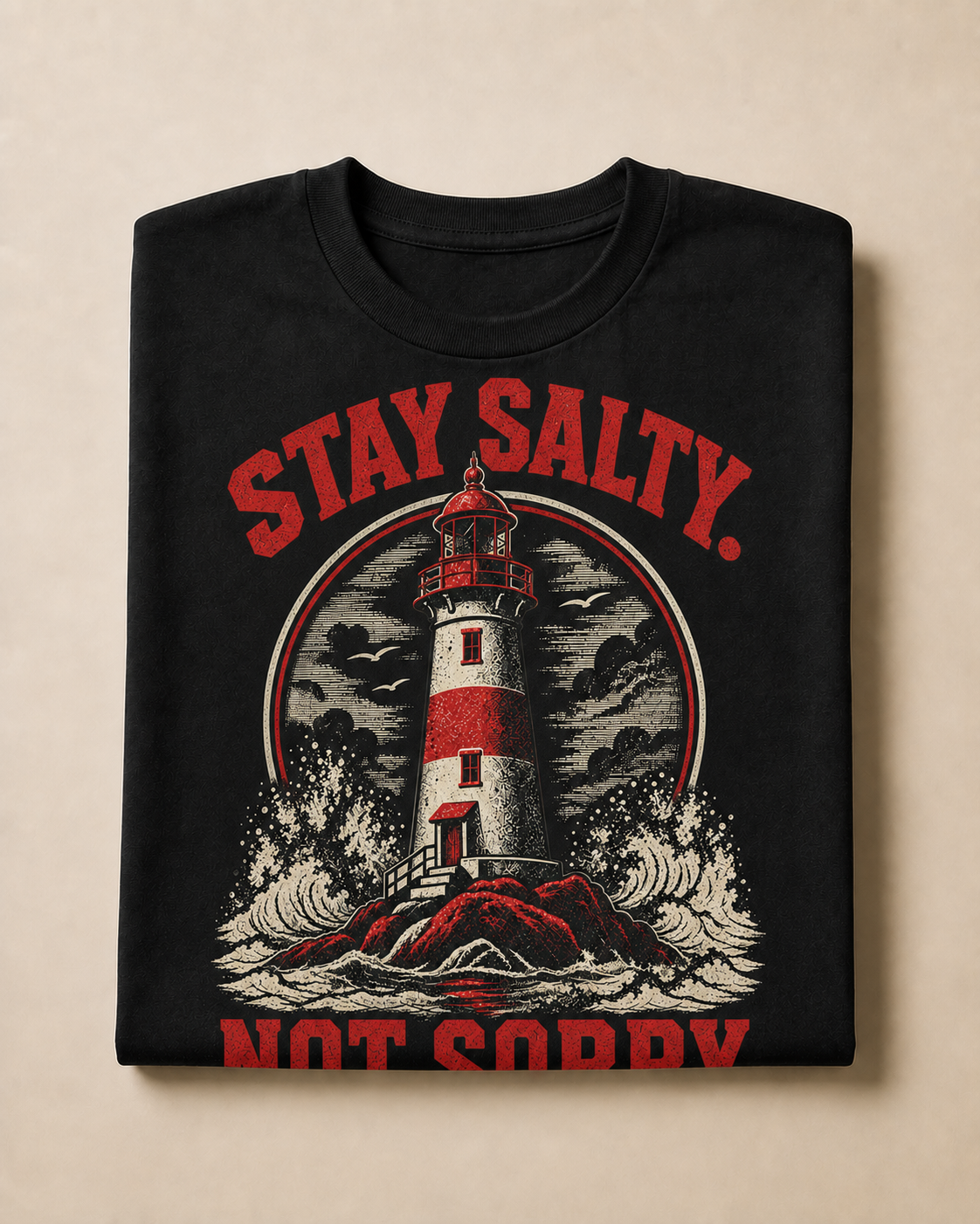 Coal | Stay Salty Not Sorry T-Shirt, product shot 3.