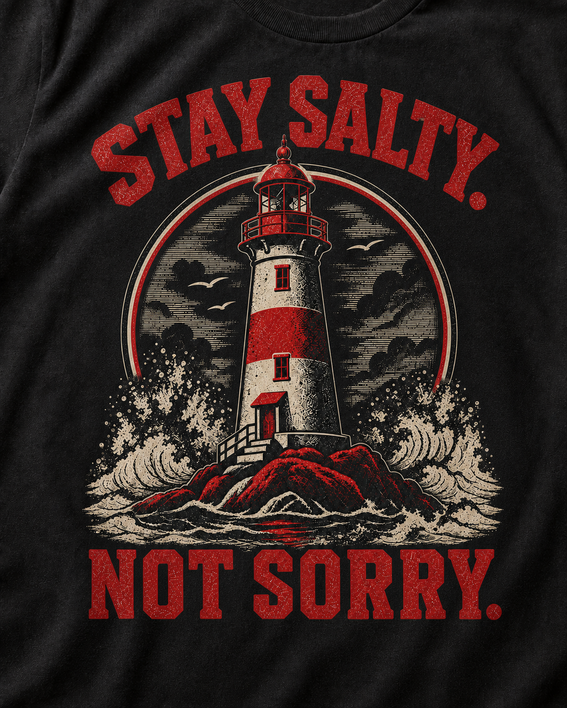 Coal | Stay Salty Not Sorry T-Shirt, product shot 4.