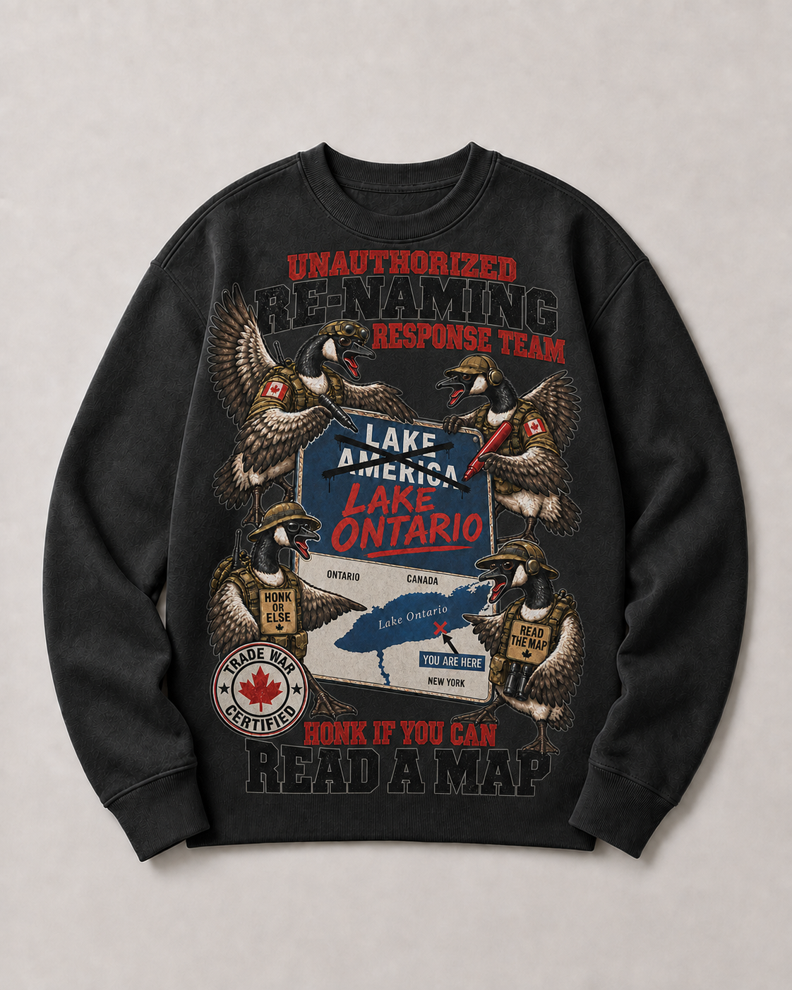Coal | Unauthorized Renaming Response Team Crewneck, product shot 1.