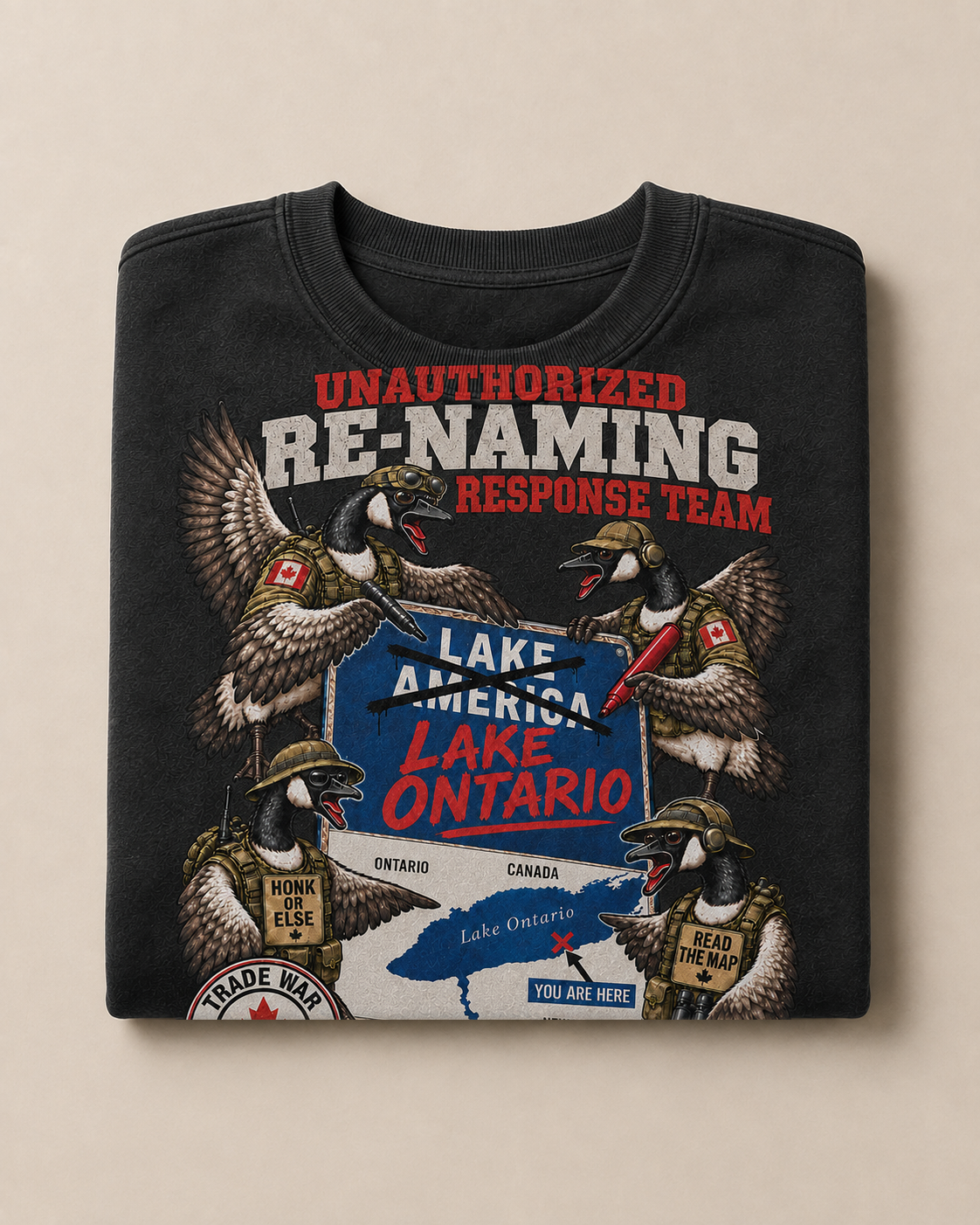 Coal | Unauthorized Renaming Response Team Crewneck, product shot 3.