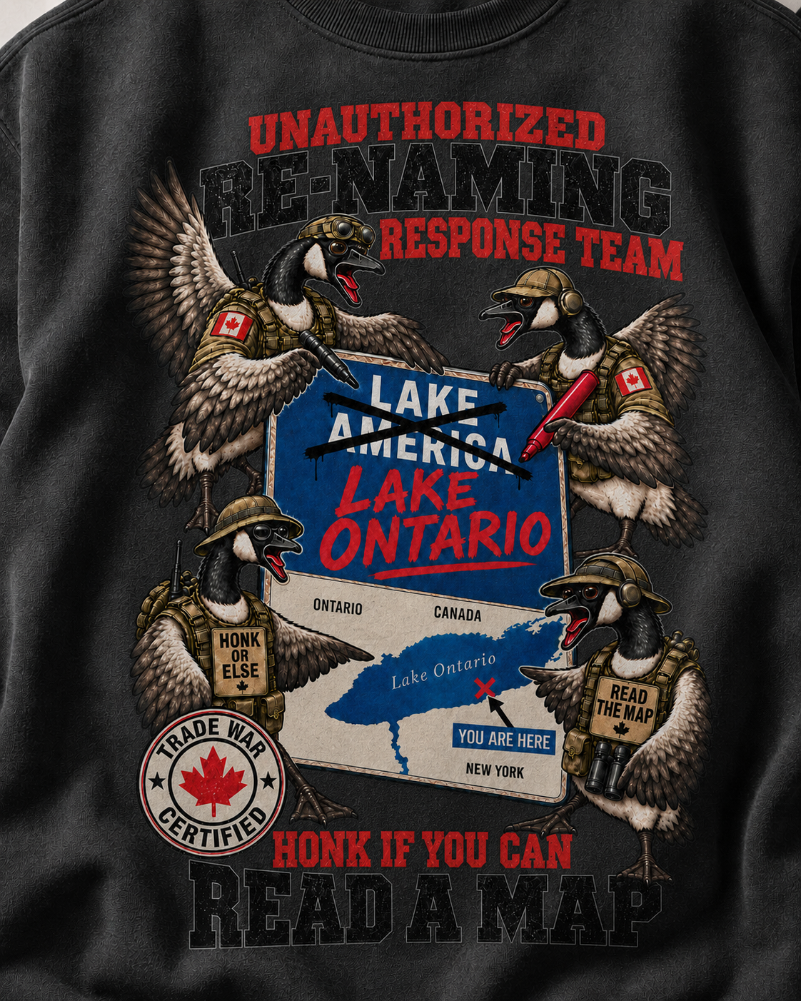 Coal | Unauthorized Renaming Response Team Crewneck, product shot 4.